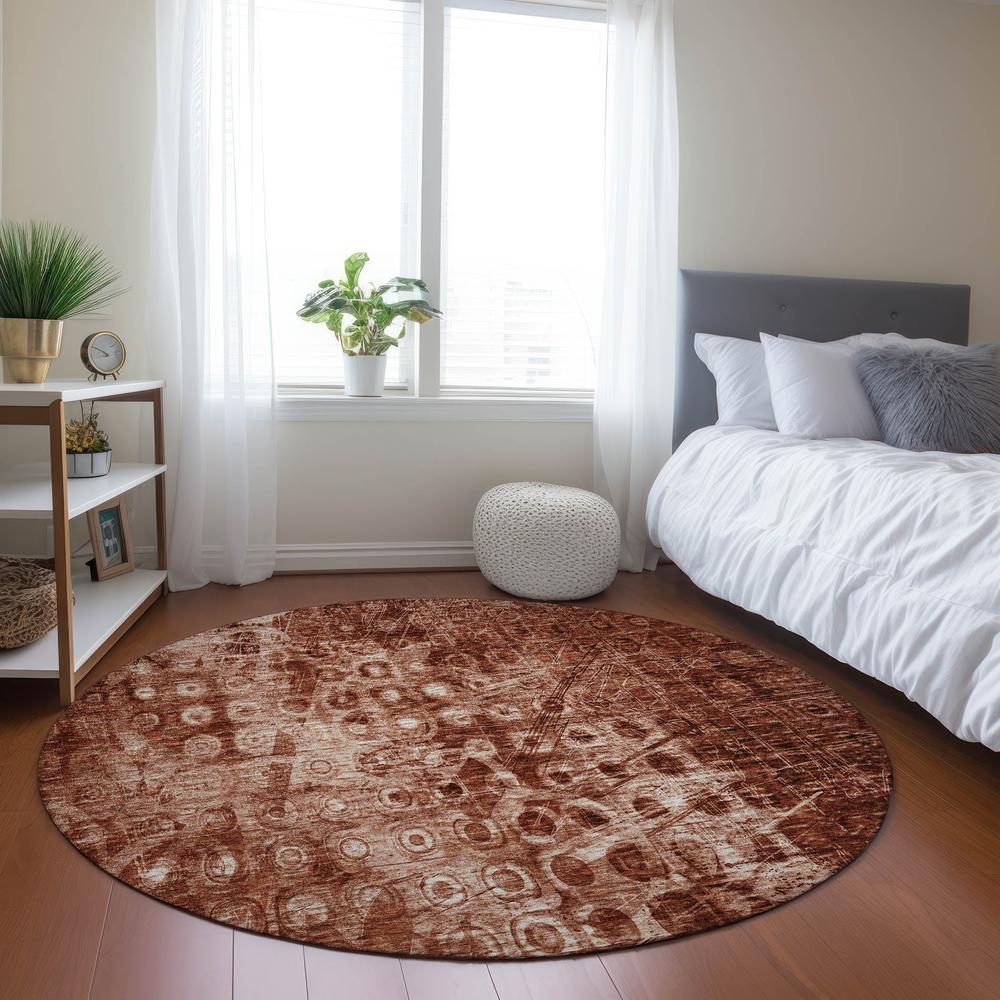 Chantille ACN577 Orange 8' x 8' Rug. Picture 6
