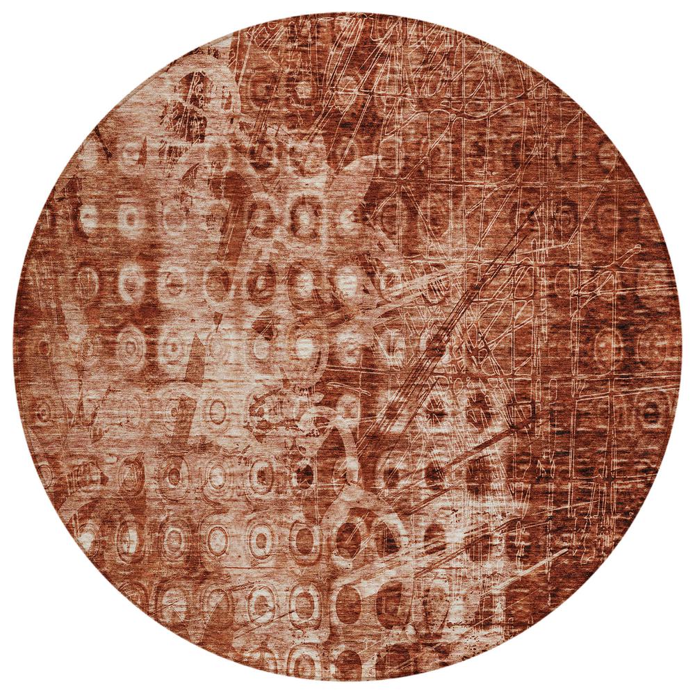 Chantille ACN577 Orange 8' x 8' Rug. Picture 1