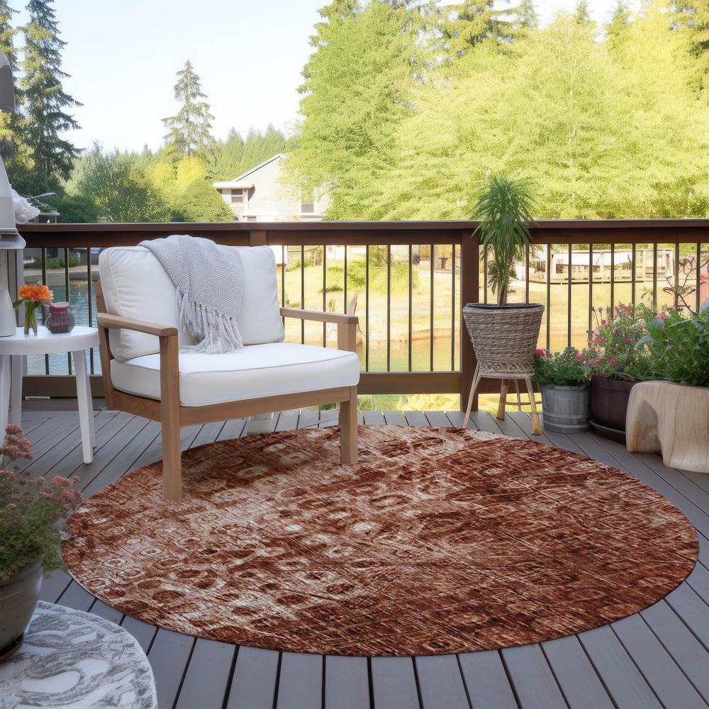 Chantille ACN577 Orange 8' x 8' Rug. Picture 7