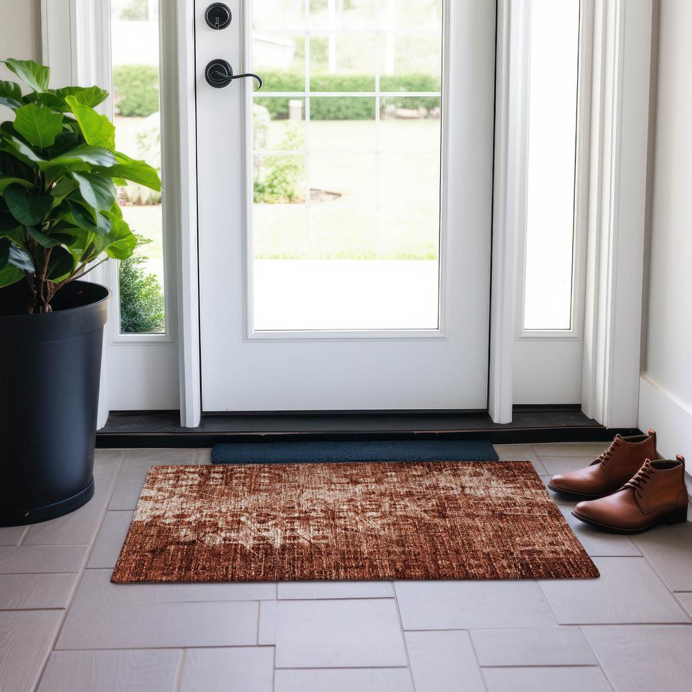 Chantille ACN577 Orange 1'8" x 2'6" Rug. Picture 6
