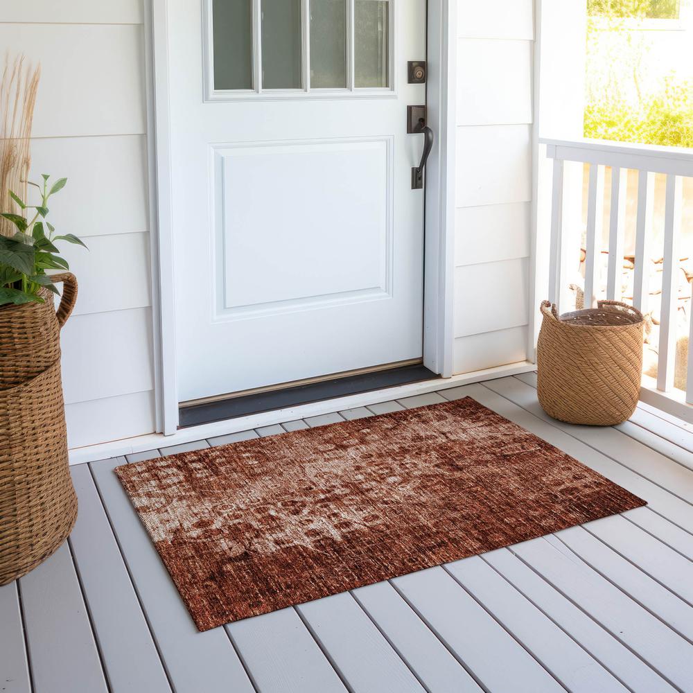 Chantille ACN577 Orange 1'8" x 2'6" Rug. Picture 7