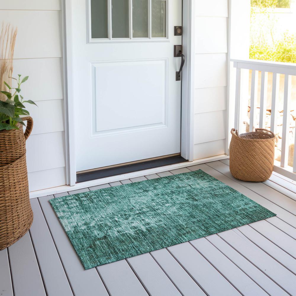Chantille ACN577 Teal 1'8" x 2'6" Rug. Picture 7
