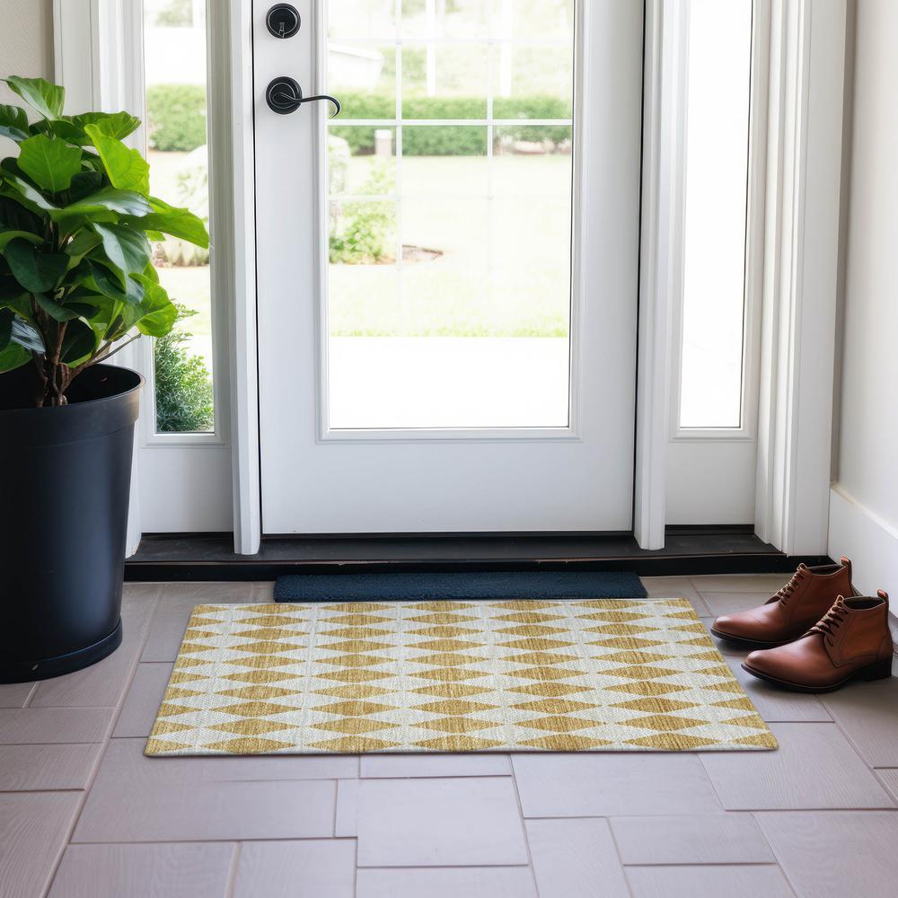 Chantille ACN578 Gold 1'8" x 2'6" Rug. Picture 6