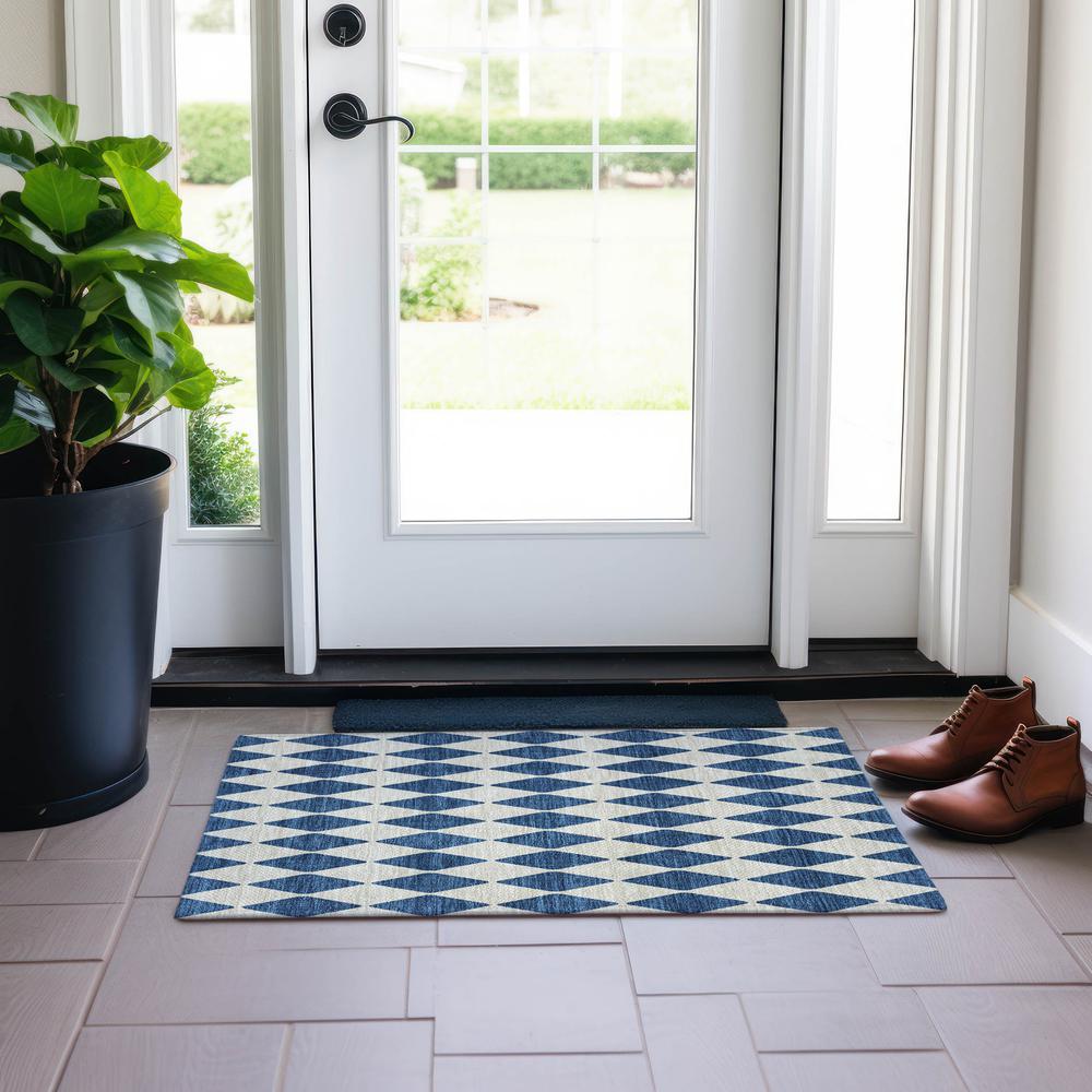 Chantille ACN578 Blue 1'8" x 2'6" Rug. Picture 6