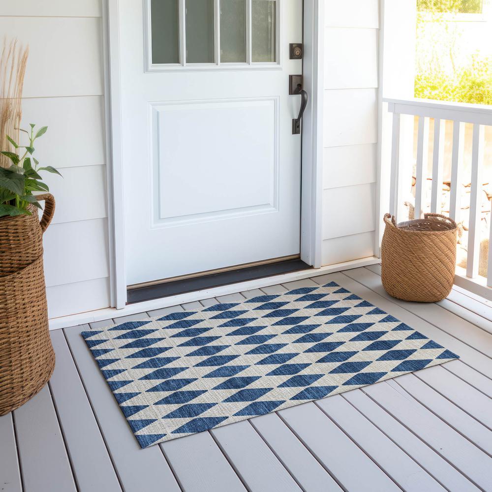 Chantille ACN578 Blue 1'8" x 2'6" Rug. Picture 7