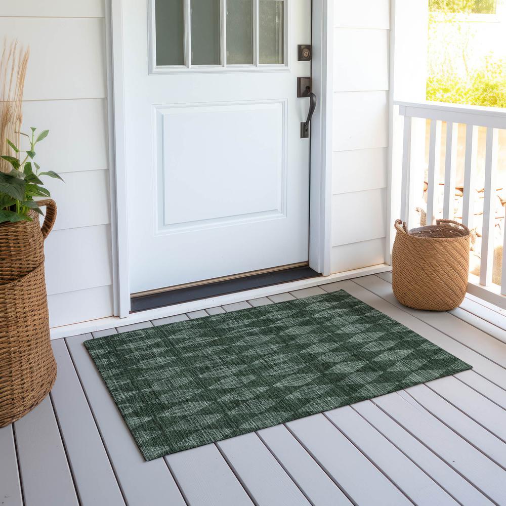 Chantille ACN578 Green 1'8" x 2'6" Rug. Picture 7