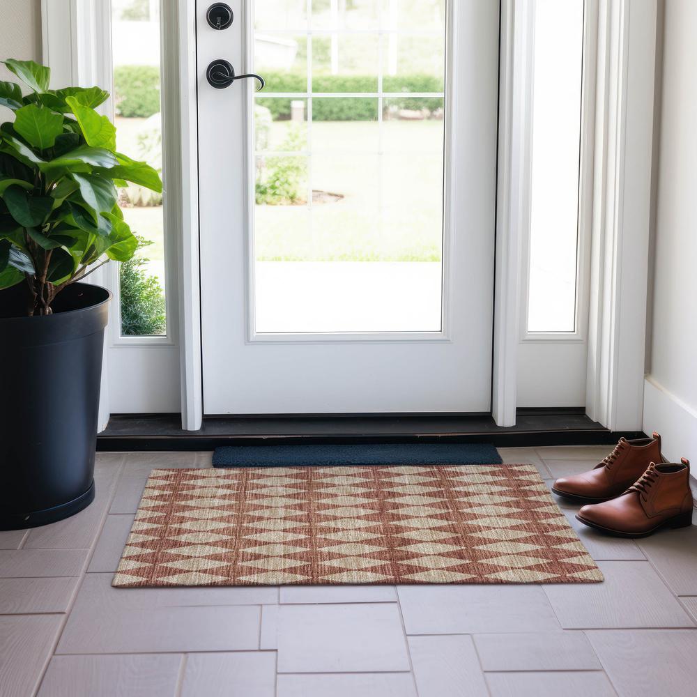 Chantille ACN578 Orange 1'8" x 2'6" Rug. Picture 7
