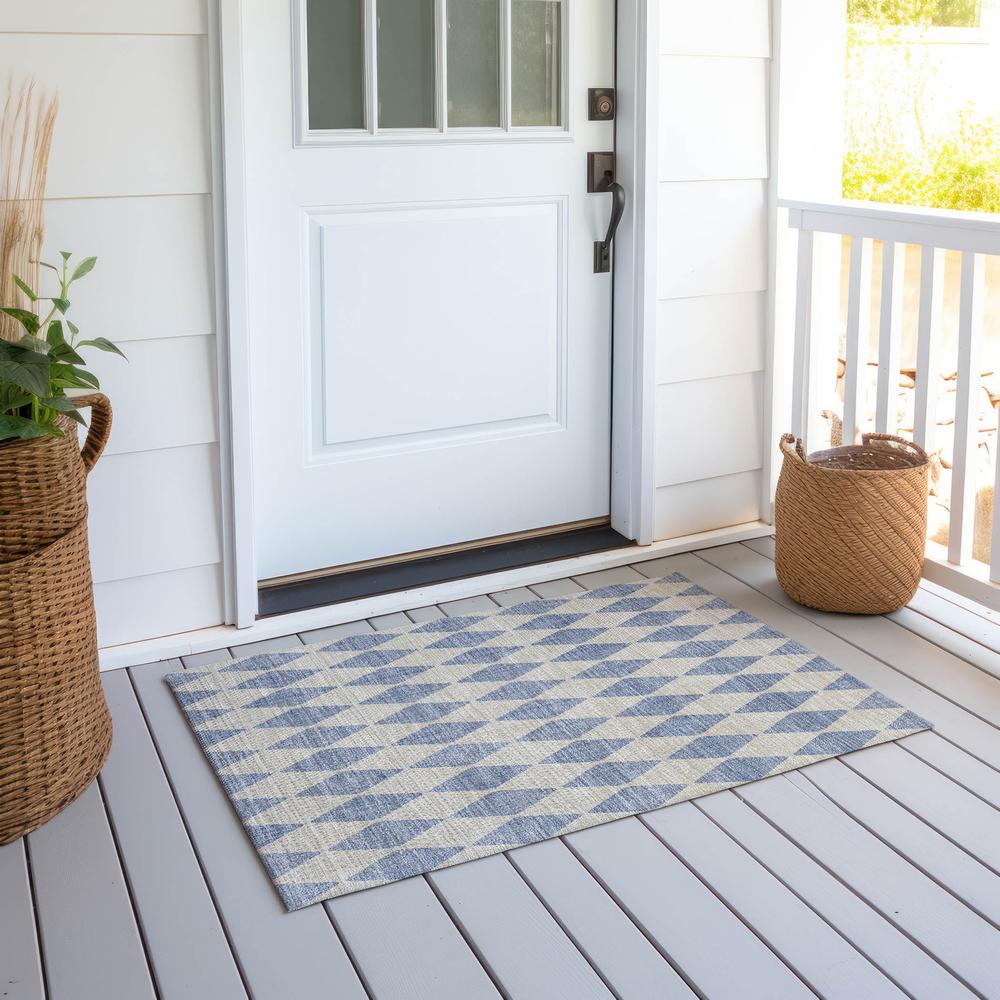 Chantille ACN578 Blue 1'8" x 2'6" Rug. Picture 7
