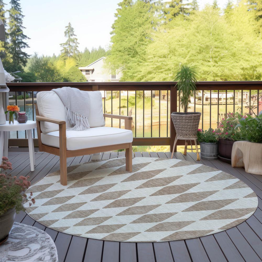 Chantille ACN578 Brown 8' x 8' Rug. Picture 7