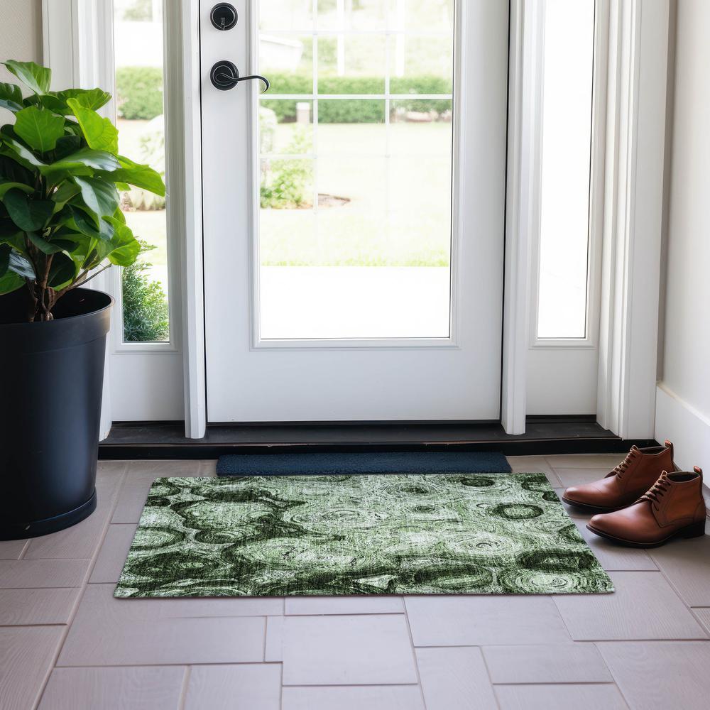 Chantille ACN579 Green 1'8" x 2'6" Rug. Picture 6