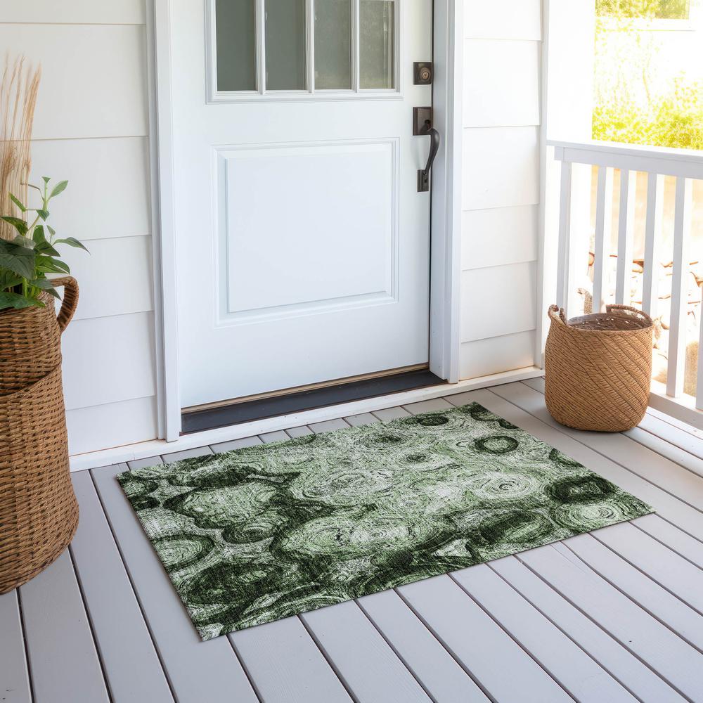 Chantille ACN579 Green 1'8" x 2'6" Rug. Picture 7