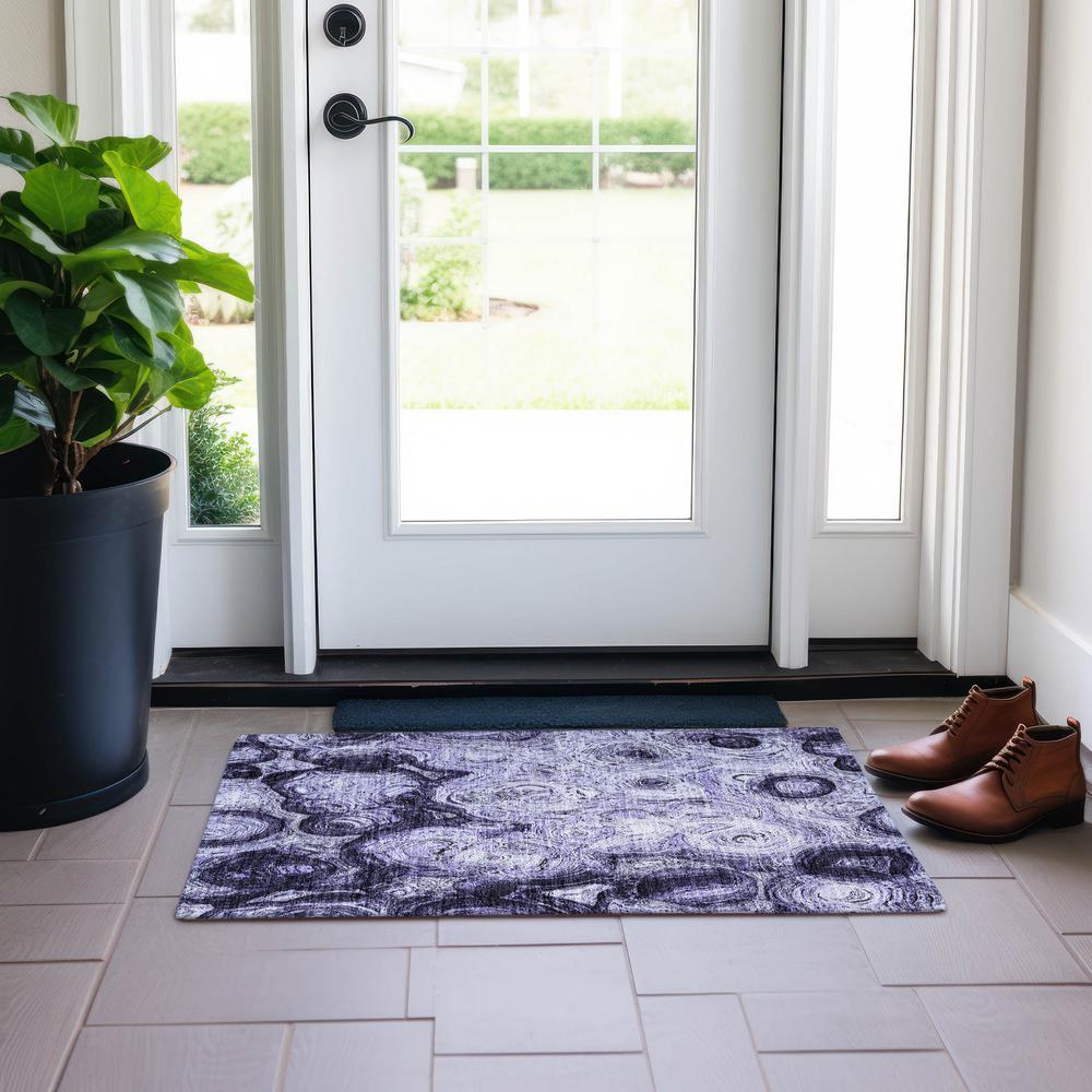 Chantille ACN579 Purple 1'8" x 2'6" Rug. Picture 6