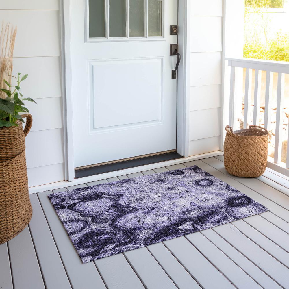 Chantille ACN579 Purple 1'8" x 2'6" Rug. Picture 7