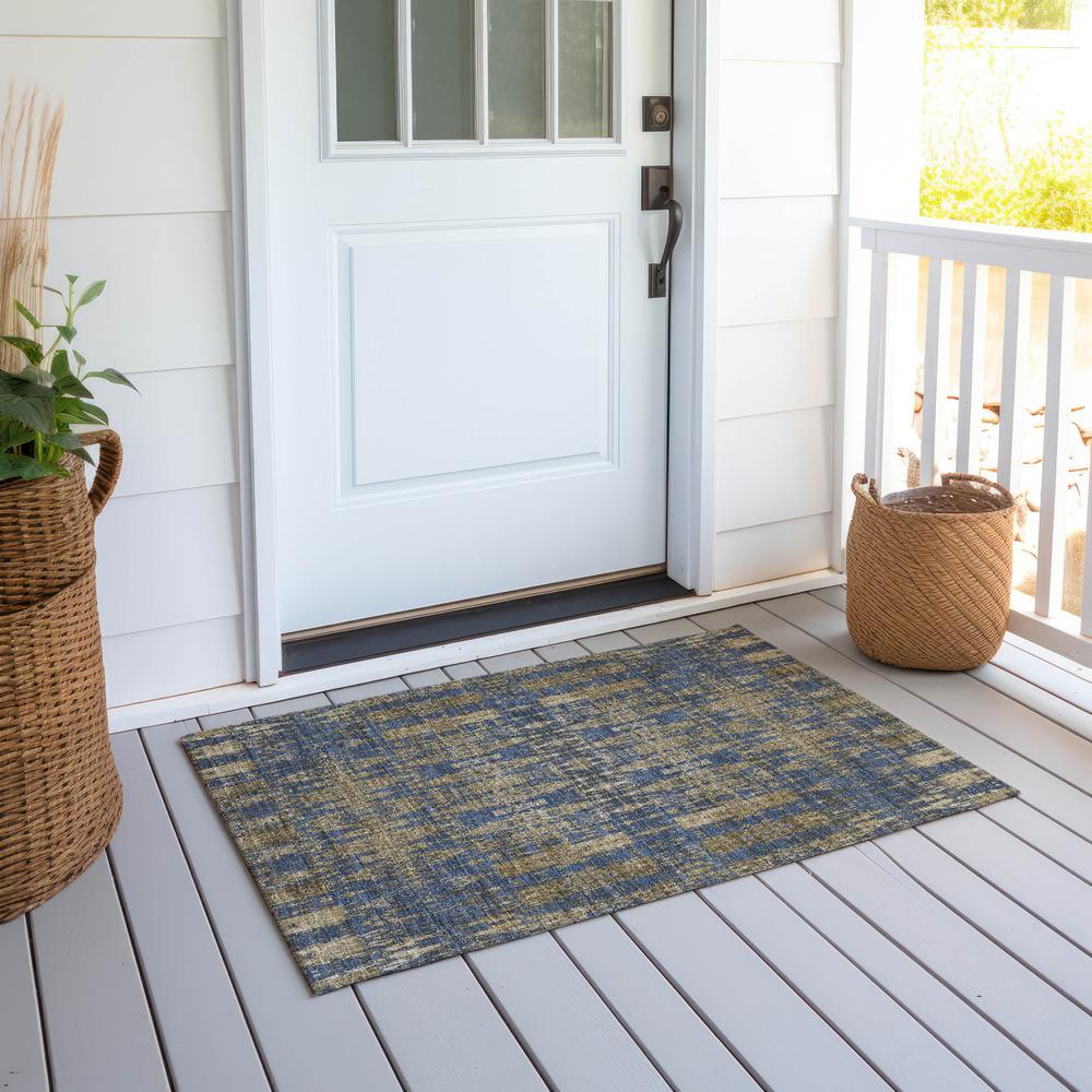 Chantille ACN580 Blue 1'8" x 2'6" Rug. Picture 7