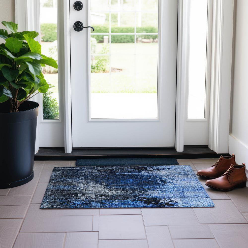 Chantille ACN581 Blue 1'8" x 2'6" Rug. Picture 6