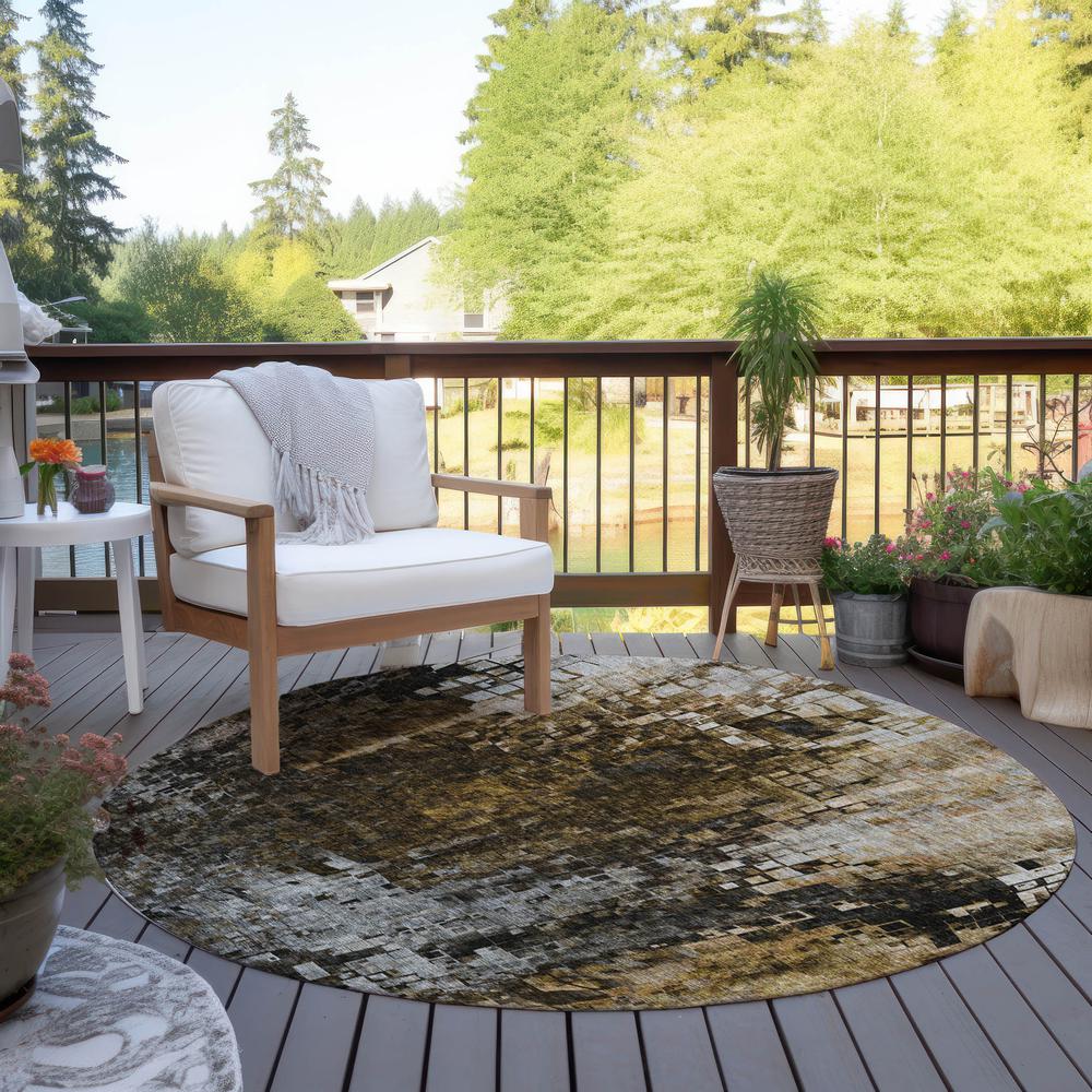Chantille ACN581 Brown 8' x 8' Rug. Picture 7