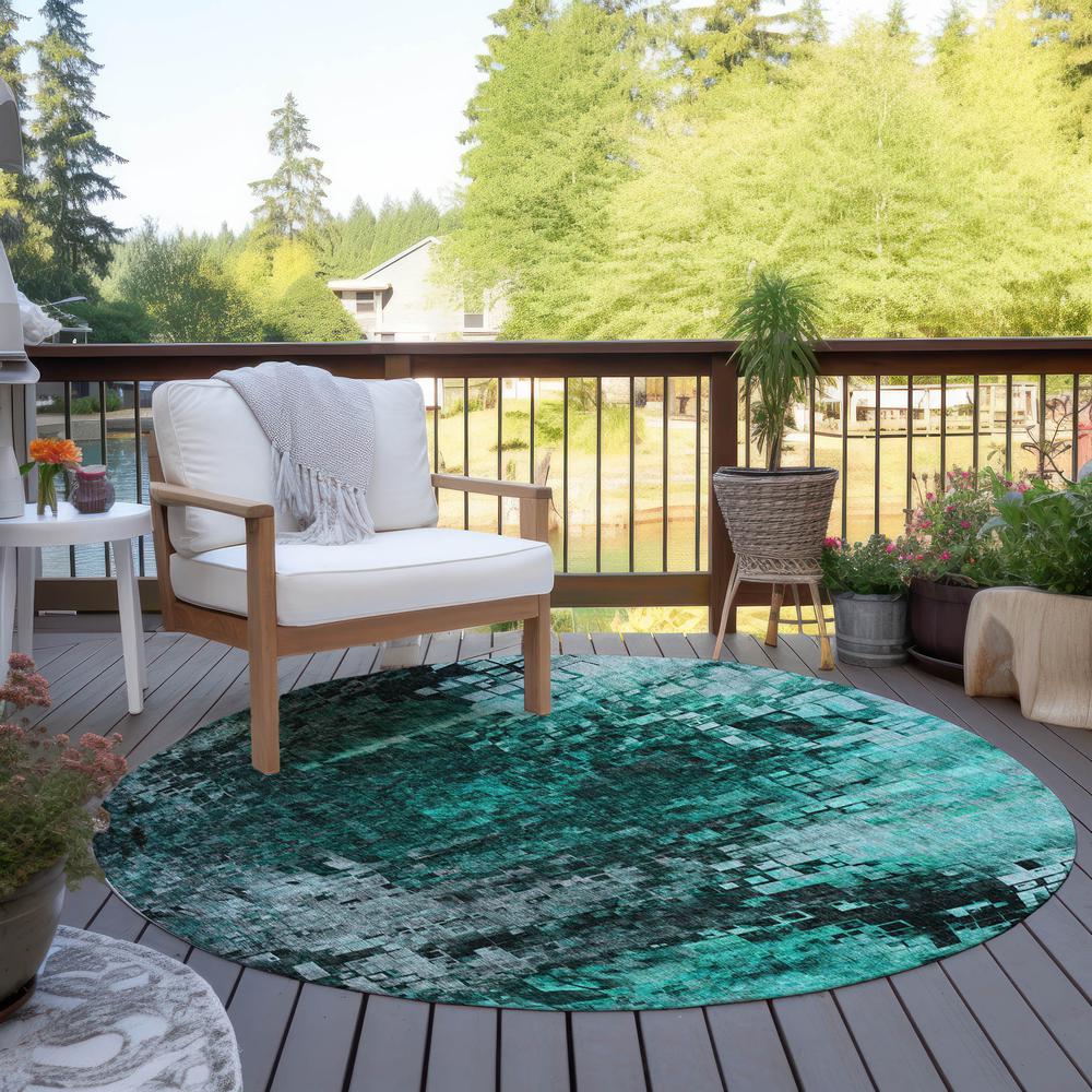 Chantille ACN581 Teal 8' x 8' Rug. Picture 7