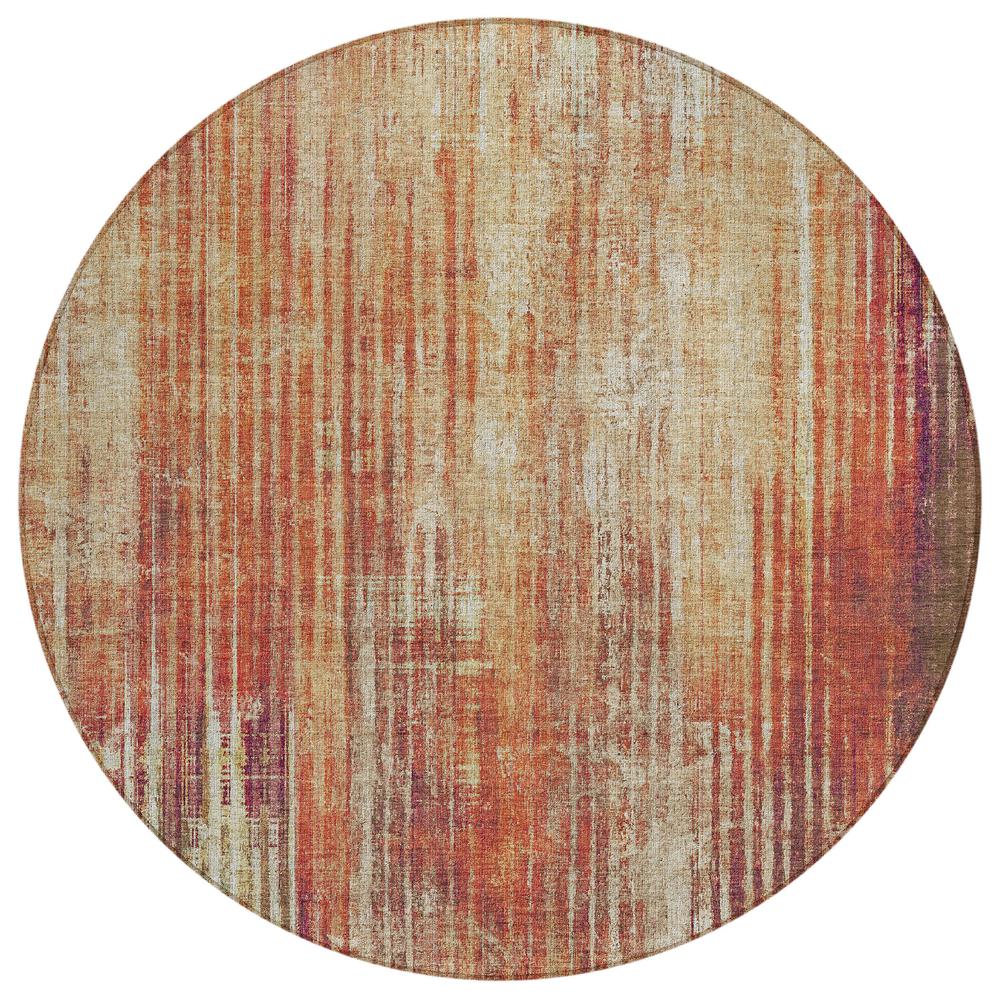 Chantille ACN582 Orange 8' x 8' Rug. Picture 1