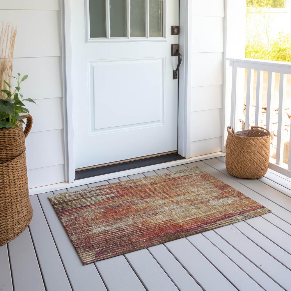 Chantille ACN582 Orange 1'8" x 2'6" Rug. Picture 7