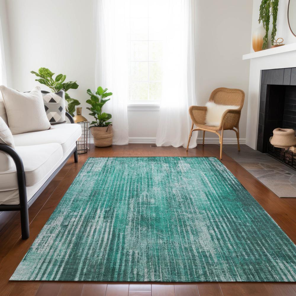 Chantille ACN582 Teal 2'6" x 3'10" Rug. Picture 7