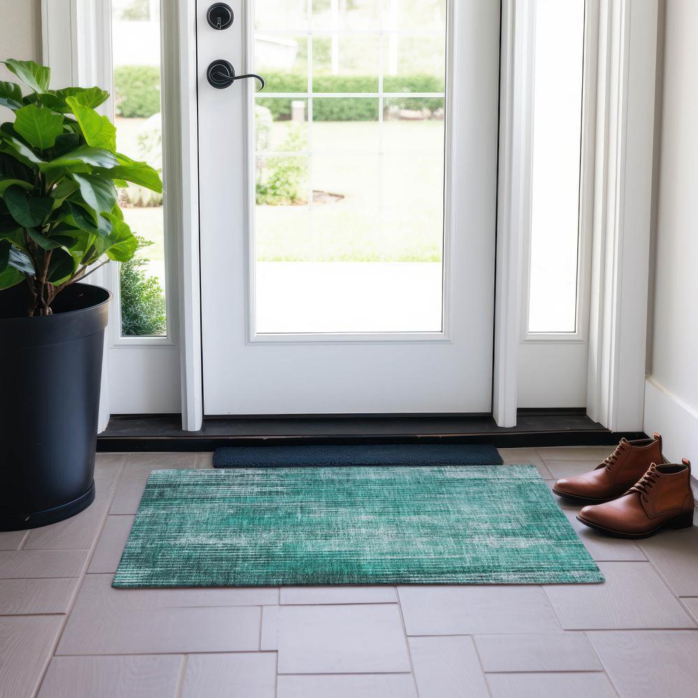 Chantille ACN582 Teal 1'8" x 2'6" Rug. Picture 6