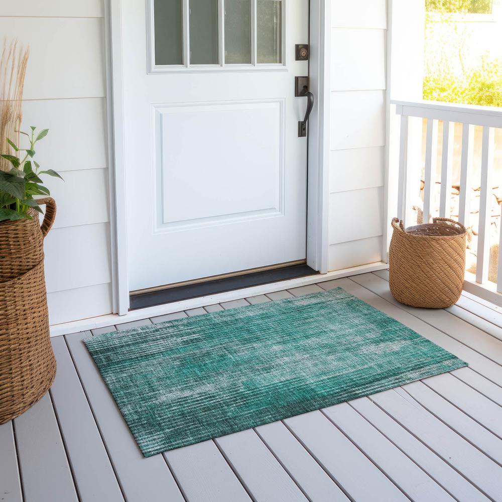 Chantille ACN582 Teal 1'8" x 2'6" Rug. Picture 7