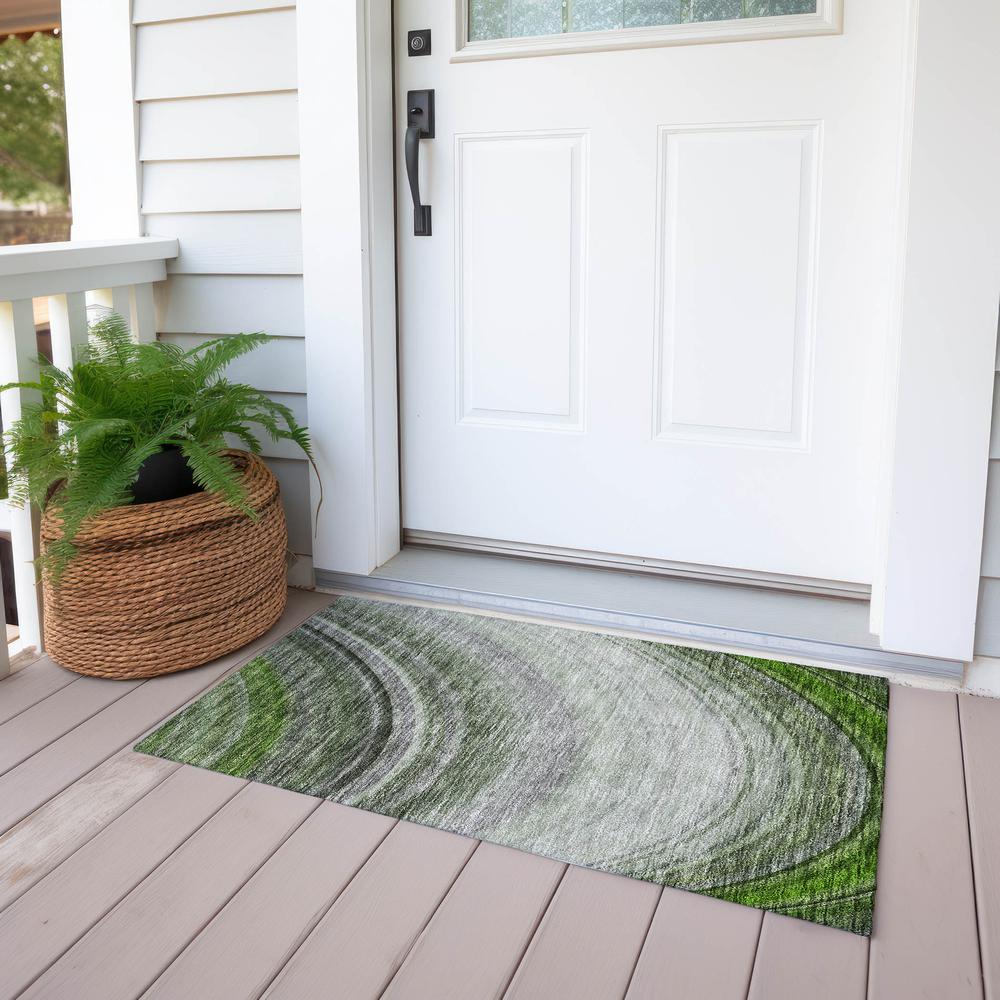 Chantille ACN584 Green 1'8" x 2'6" Rug. Picture 7