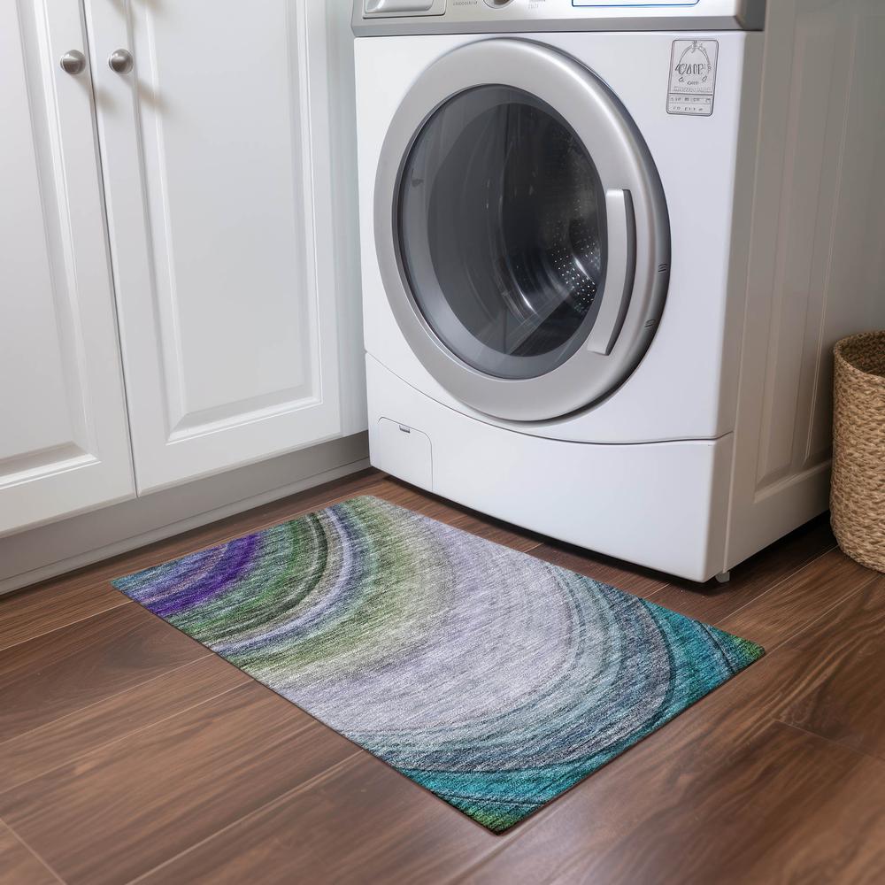 Chantille ACN584 Teal 1'8" x 2'6" Rug. Picture 6