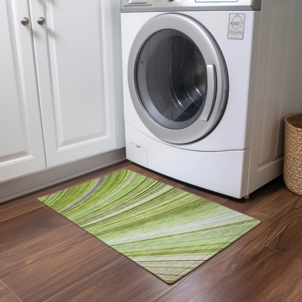 Chantille ACN585 Green 1'8" x 2'6" Rug. Picture 6