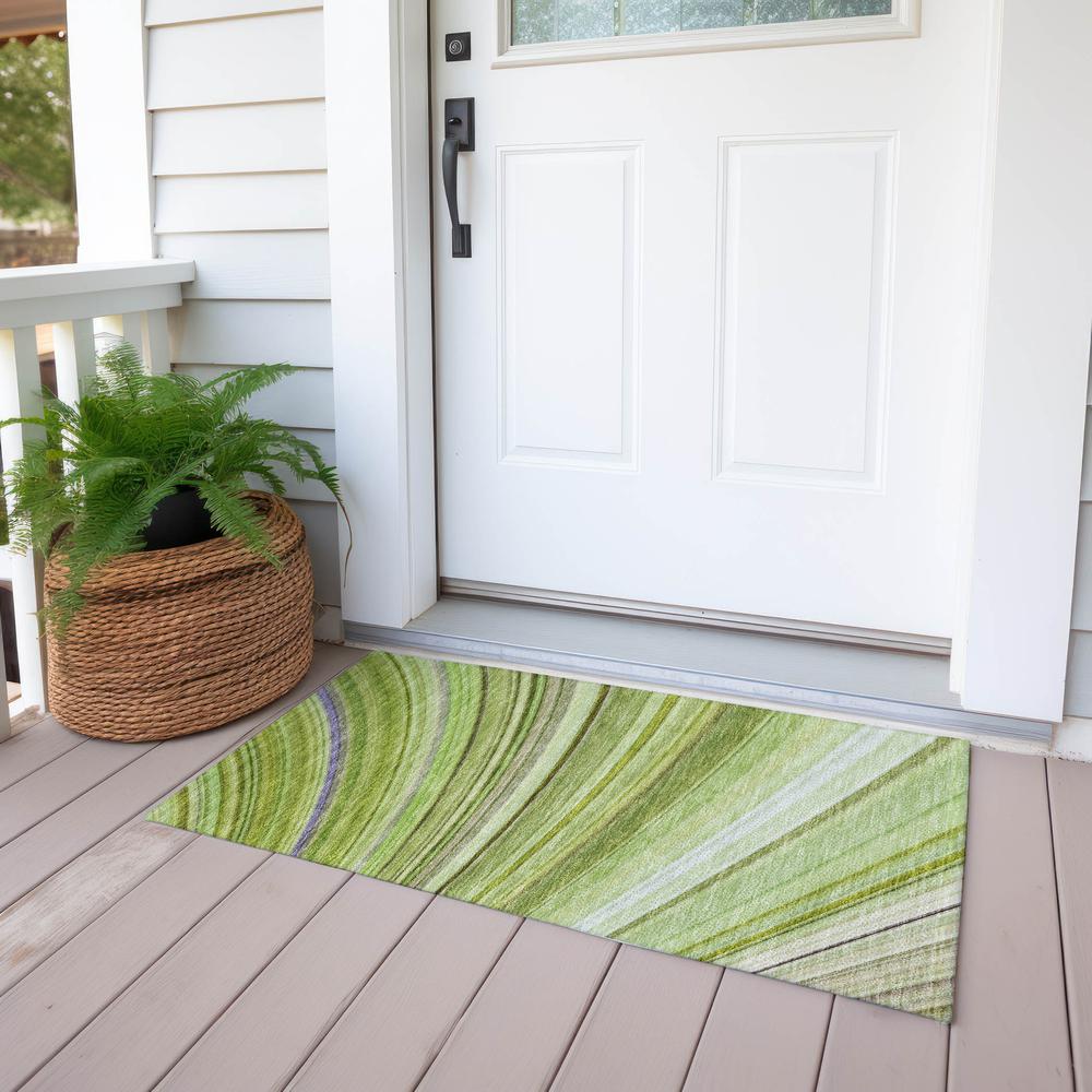 Chantille ACN585 Green 1'8" x 2'6" Rug. Picture 7