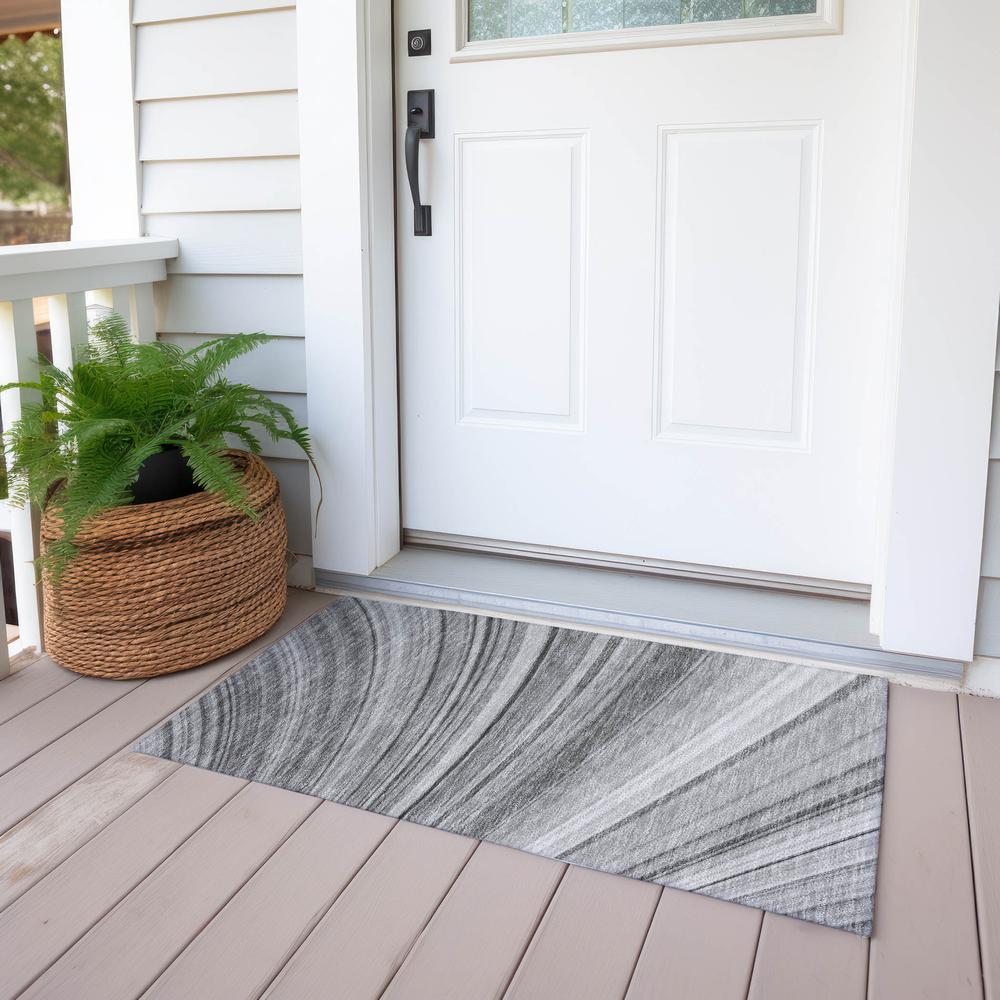 Chantille ACN585 Gray 1'8" x 2'6" Rug. Picture 7