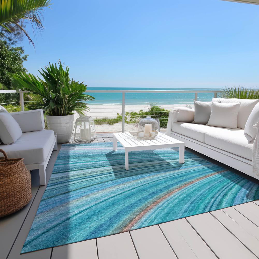 Chantille ACN585 Teal 2'6" x 3'10" Rug. Picture 8