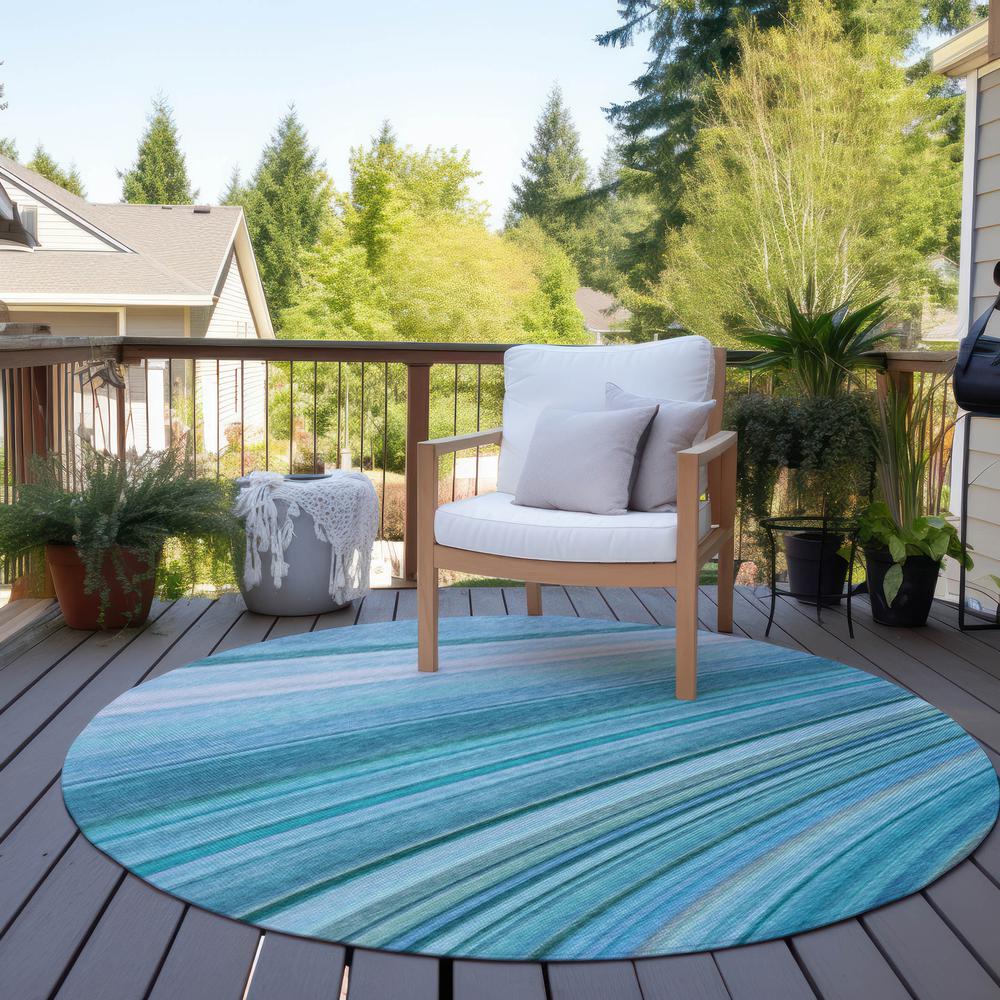 Chantille ACN585 Teal 8' x 8' Rug. Picture 7