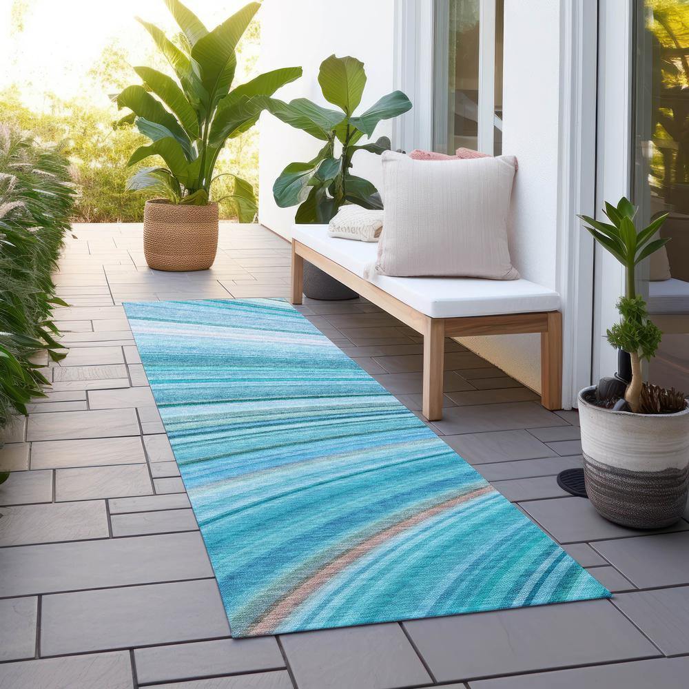 Chantille ACN585 Teal 2'3" x 7'6" Rug. Picture 7