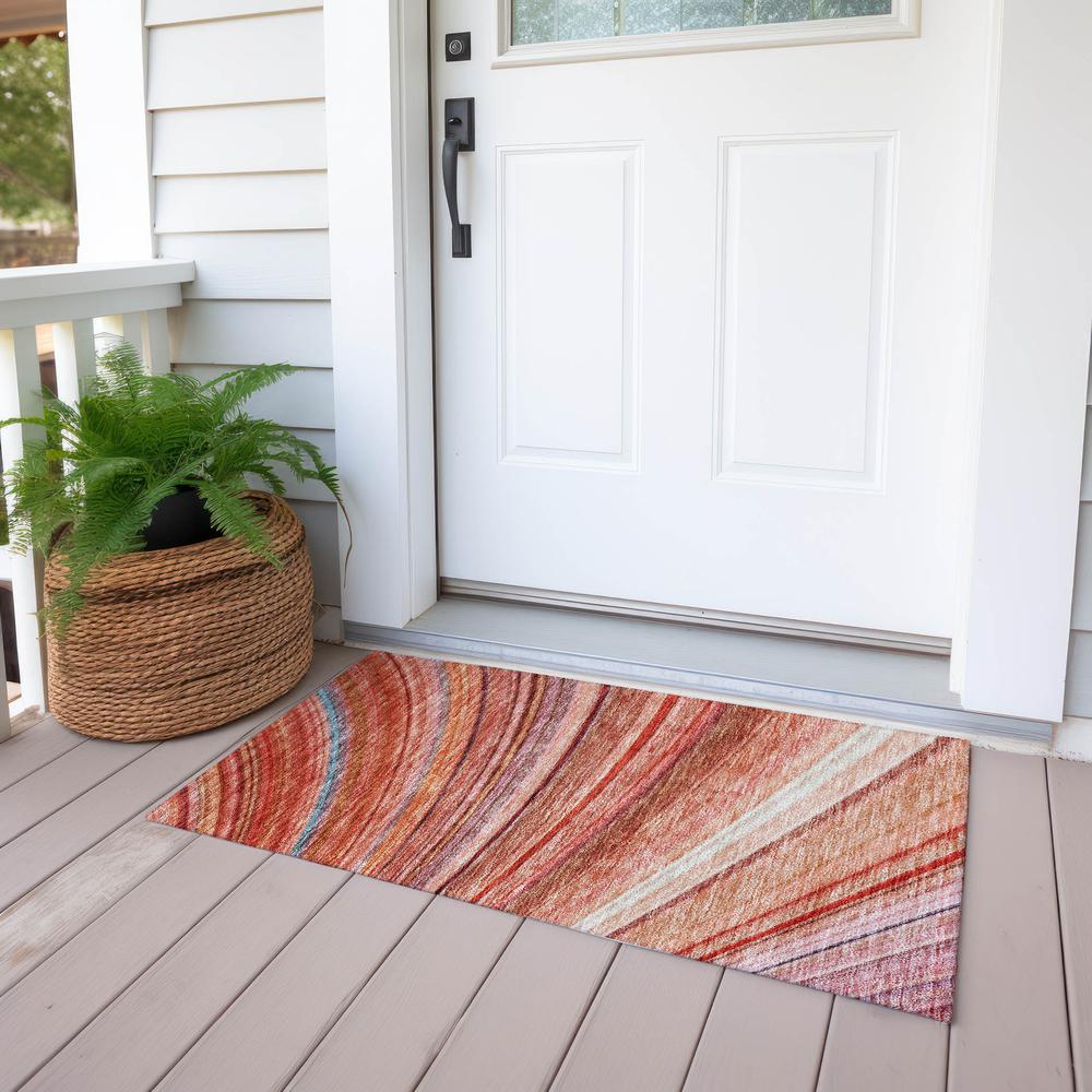 Chantille ACN585 Orange 1'8" x 2'6" Rug. Picture 8