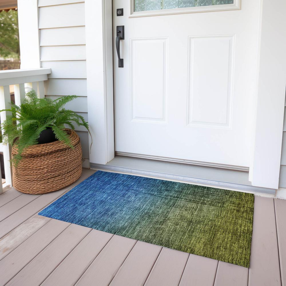 Chantille ACN587 Green 1'8" x 2'6" Rug. Picture 7