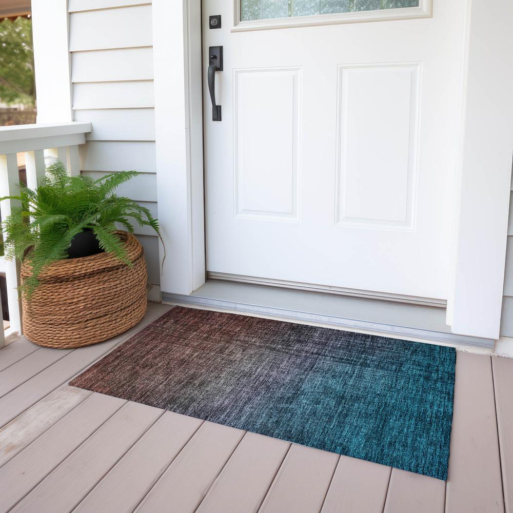 Chantille ACN587 Teal 1'8" x 2'6" Rug. Picture 7