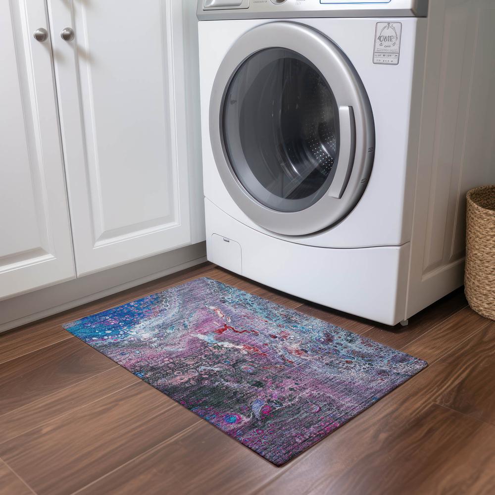 Chantille ACN588 Blue 1'8" x 2'6" Rug. Picture 6