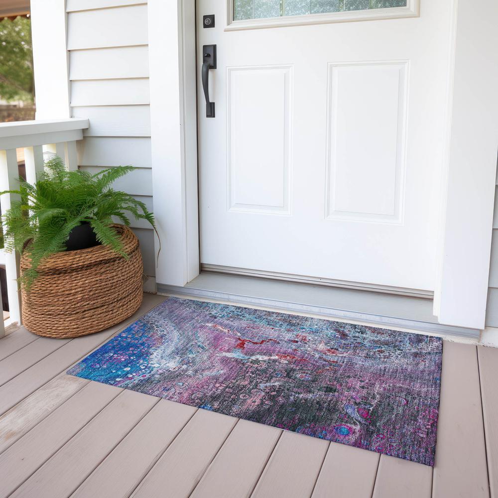 Chantille ACN588 Blue 1'8" x 2'6" Rug. Picture 7