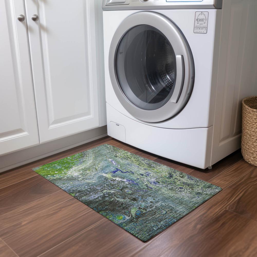 Chantille ACN588 Green 1'8" x 2'6" Rug. Picture 6