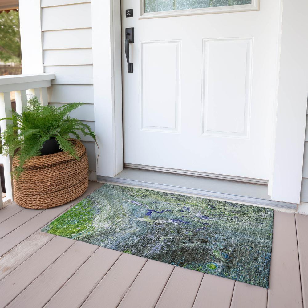 Chantille ACN588 Green 1'8" x 2'6" Rug. Picture 7