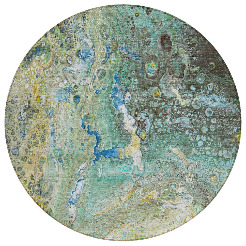 Chantille ACN588 Teal 8' x 8' Rug. Picture 1