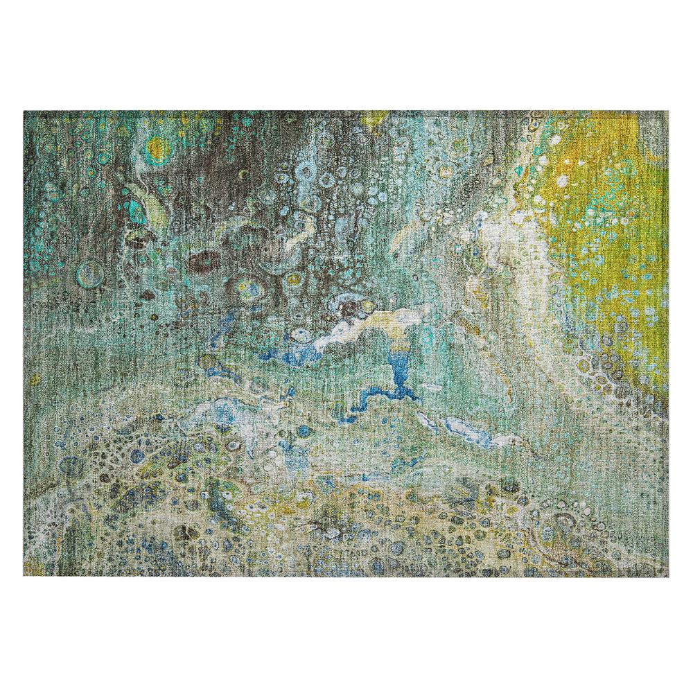 Chantille ACN588 Teal 1'8" x 2'6" Rug. Picture 1