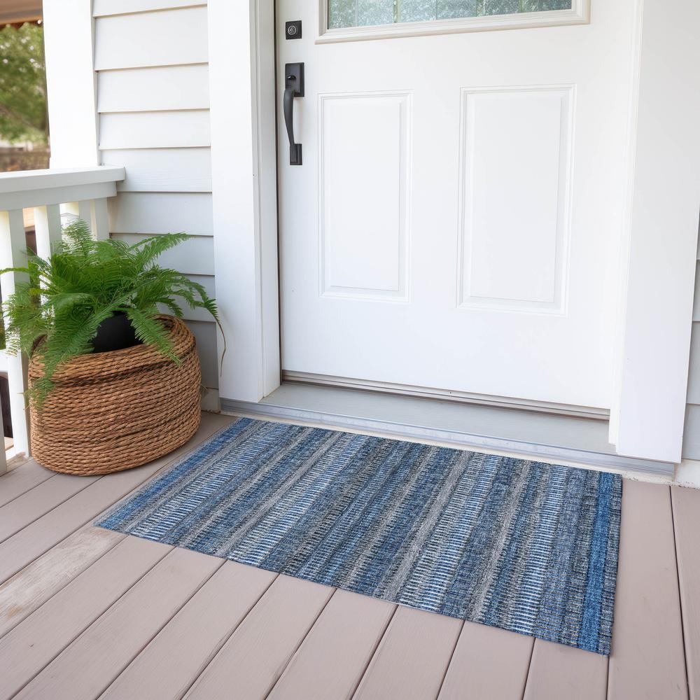 Chantille ACN589 Blue 1'8" x 2'6" Rug. Picture 7