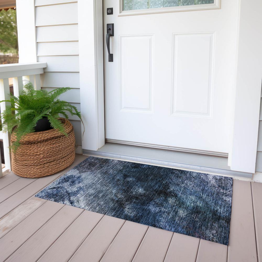 Chantille ACN590 Blue 1'8" x 2'6" Rug. Picture 7