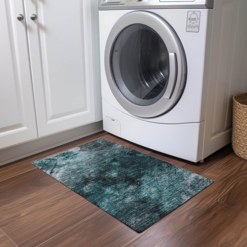 Chantille ACN590 Teal 1'8" x 2'6" Rug. Picture 6