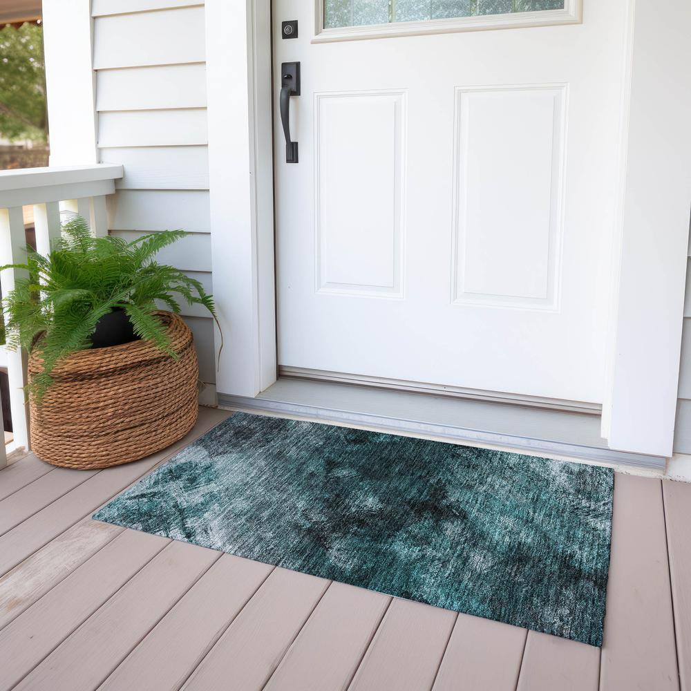 Chantille ACN590 Teal 1'8" x 2'6" Rug. Picture 7