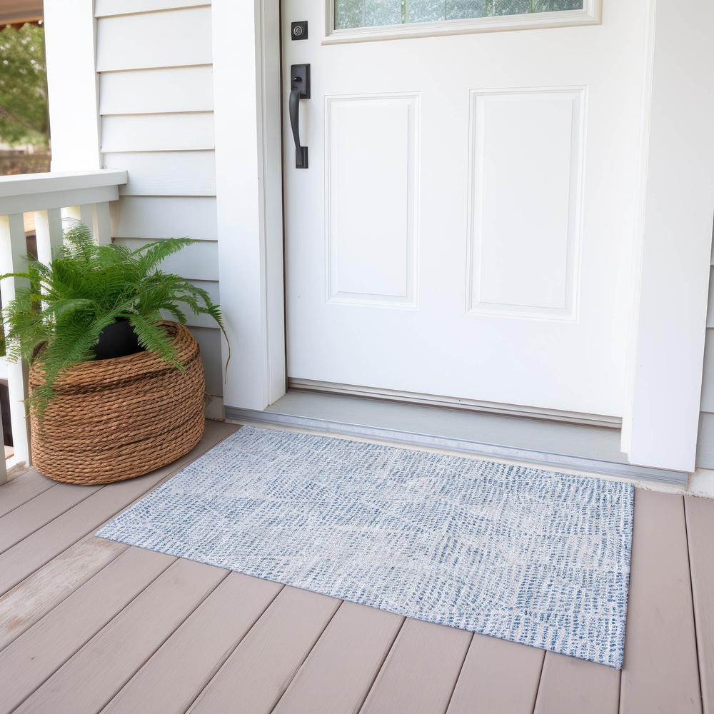 Chantille ACN591 Blue 1'8" x 2'6" Rug. Picture 7