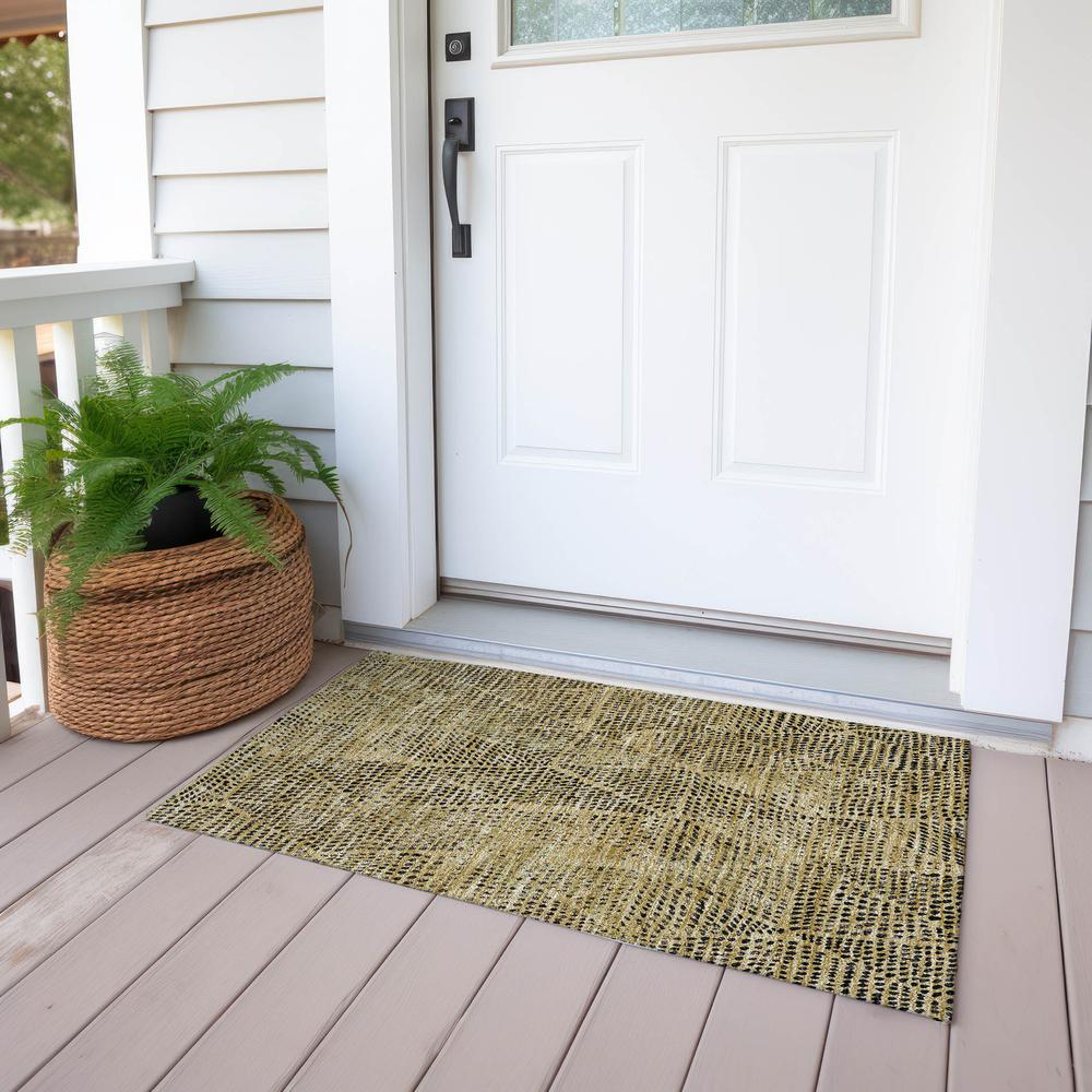 Chantille ACN591 Gold 1'8" x 2'6" Rug. Picture 7