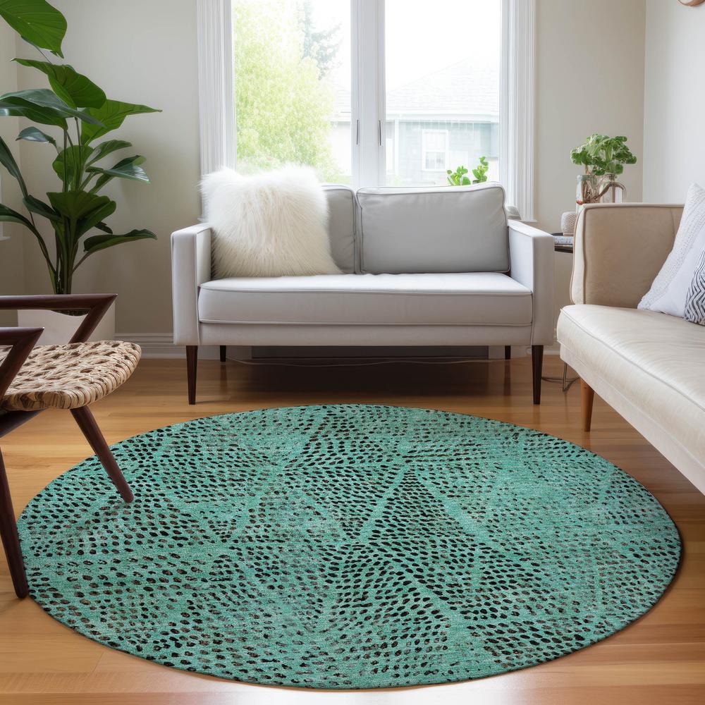 Chantille ACN591 Teal 8' x 8' Rug. Picture 6